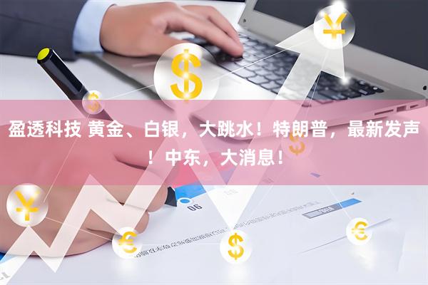 盈透科技 黄金、白银，大跳水！特朗普，最新发声！中东，大消息！